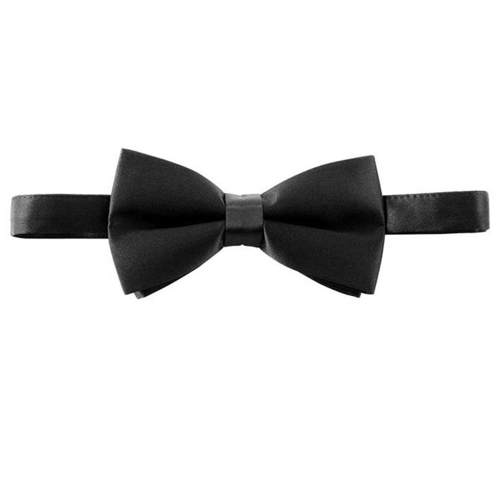 MICHELSONS OF LONDON  SILK SATIN PRE-TIED BOW TIE ADJUSTABLE NWOT